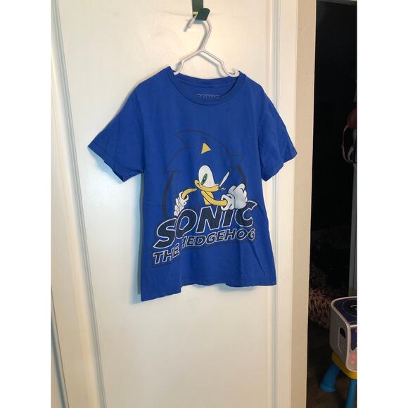 Sonic the Hedgehog boys blue t-shirt Size Small - Picture 1 of 4